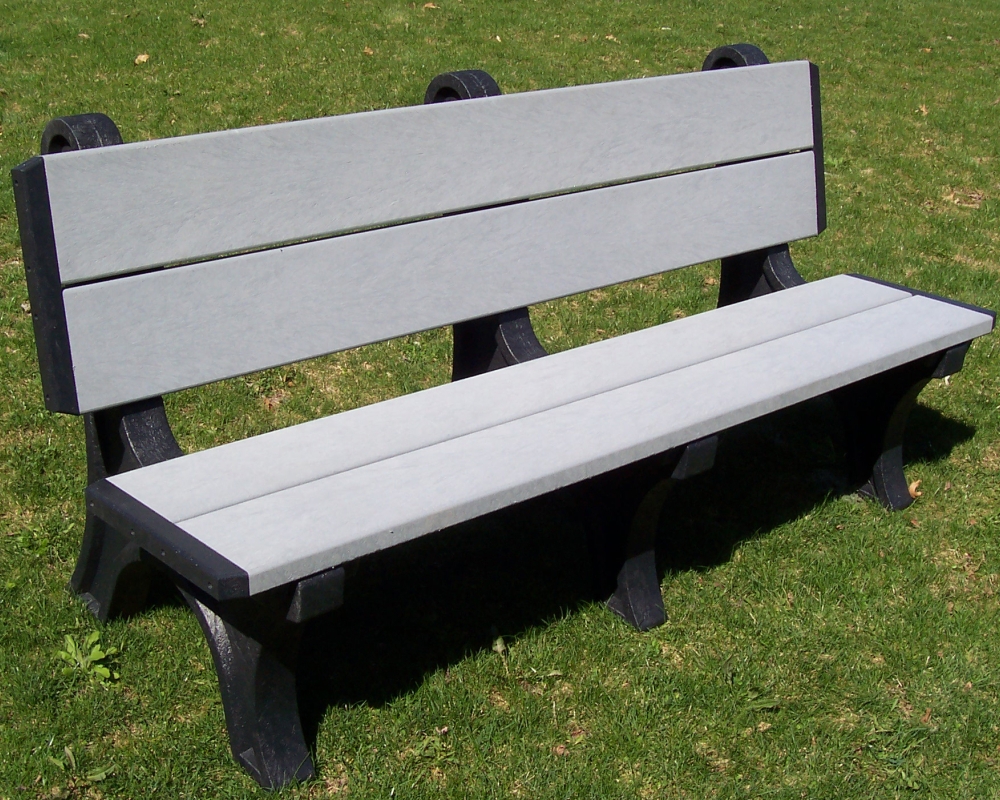 6’ Deluxe Bench - Gray & Black 2